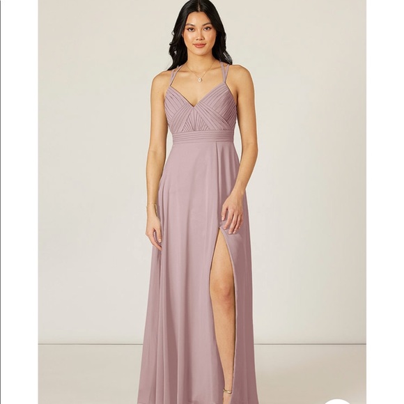 Azazie Aubrey Bridesmaid Dress Vintage Mauve - Picture 1 of 8